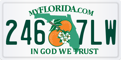 FL license plate 2467LW