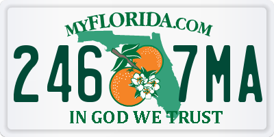 FL license plate 2467MA