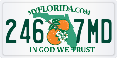 FL license plate 2467MD