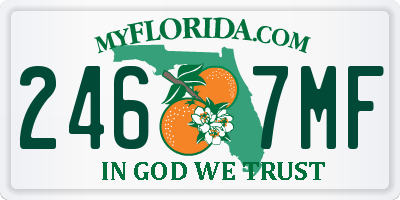 FL license plate 2467MF