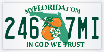 FL license plate 2467MI