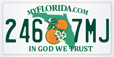 FL license plate 2467MJ