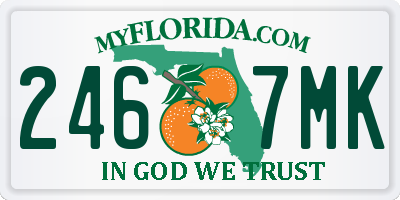 FL license plate 2467MK