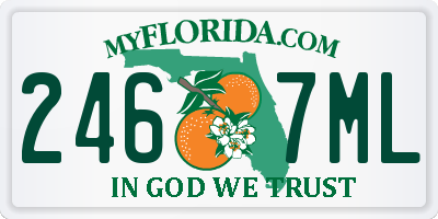 FL license plate 2467ML