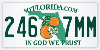 FL license plate 2467MM