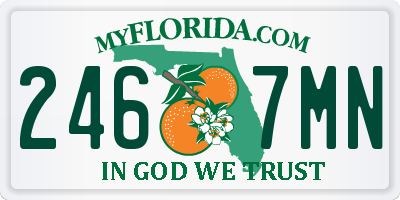 FL license plate 2467MN