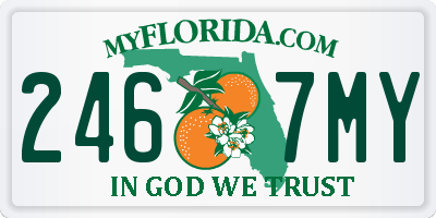 FL license plate 2467MY