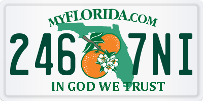 FL license plate 2467NI