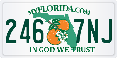 FL license plate 2467NJ