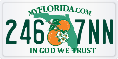 FL license plate 2467NN
