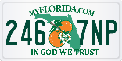 FL license plate 2467NP