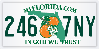 FL license plate 2467NY