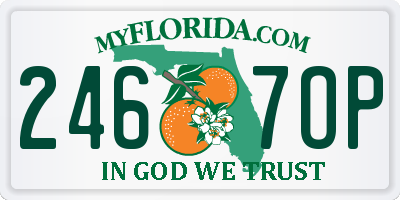 FL license plate 2467OP