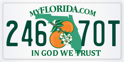 FL license plate 2467OT