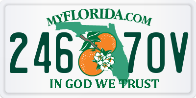FL license plate 2467OV