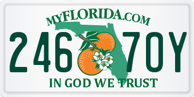 FL license plate 2467OY
