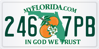 FL license plate 2467PB