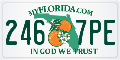 FL license plate 2467PE