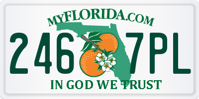 FL license plate 2467PL