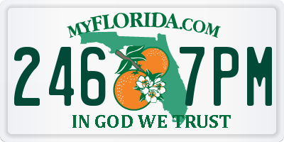 FL license plate 2467PM