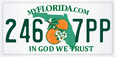 FL license plate 2467PP