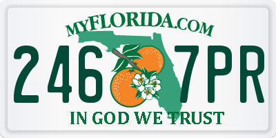 FL license plate 2467PR