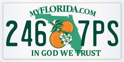 FL license plate 2467PS