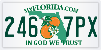 FL license plate 2467PX