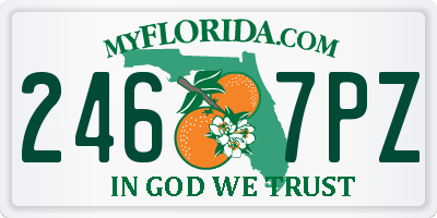FL license plate 2467PZ