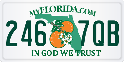 FL license plate 2467QB
