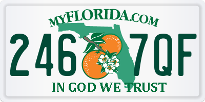 FL license plate 2467QF