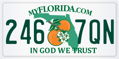 FL license plate 2467QN