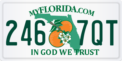 FL license plate 2467QT