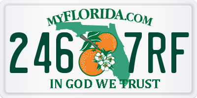 FL license plate 2467RF