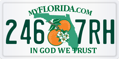 FL license plate 2467RH