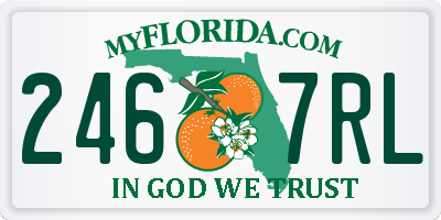 FL license plate 2467RL