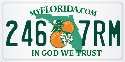 FL license plate 2467RM
