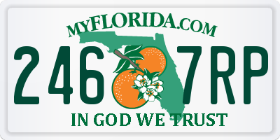 FL license plate 2467RP