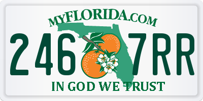 FL license plate 2467RR