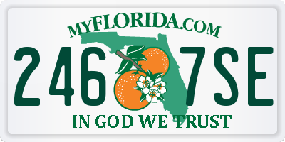 FL license plate 2467SE