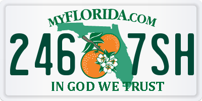 FL license plate 2467SH