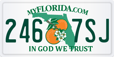 FL license plate 2467SJ