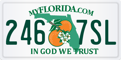 FL license plate 2467SL