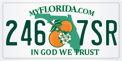 FL license plate 2467SR