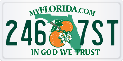 FL license plate 2467ST