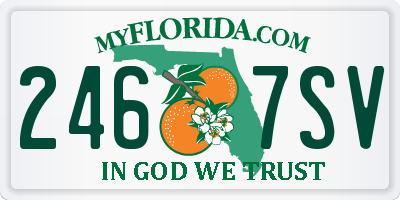 FL license plate 2467SV
