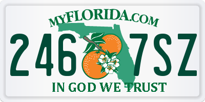 FL license plate 2467SZ