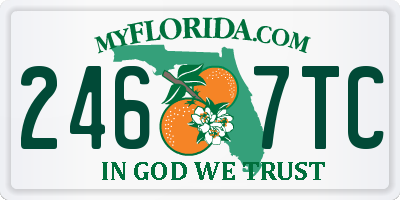 FL license plate 2467TC