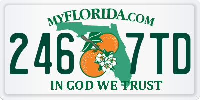 FL license plate 2467TD