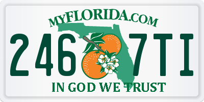 FL license plate 2467TI